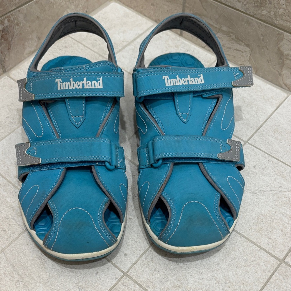 Timberland Aqua Sandals with Gray Trim